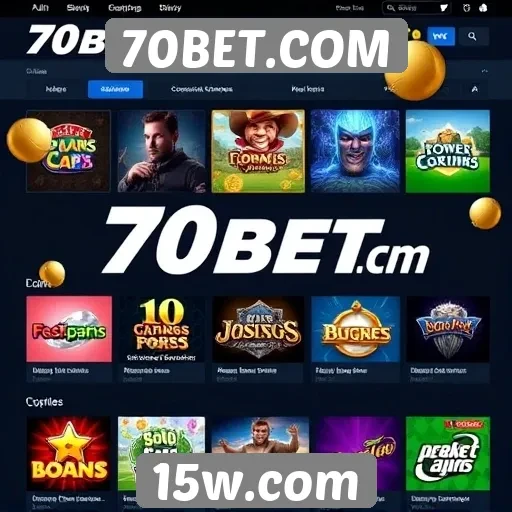 Visão geral dos jogos oferecidos em 70BET.COM